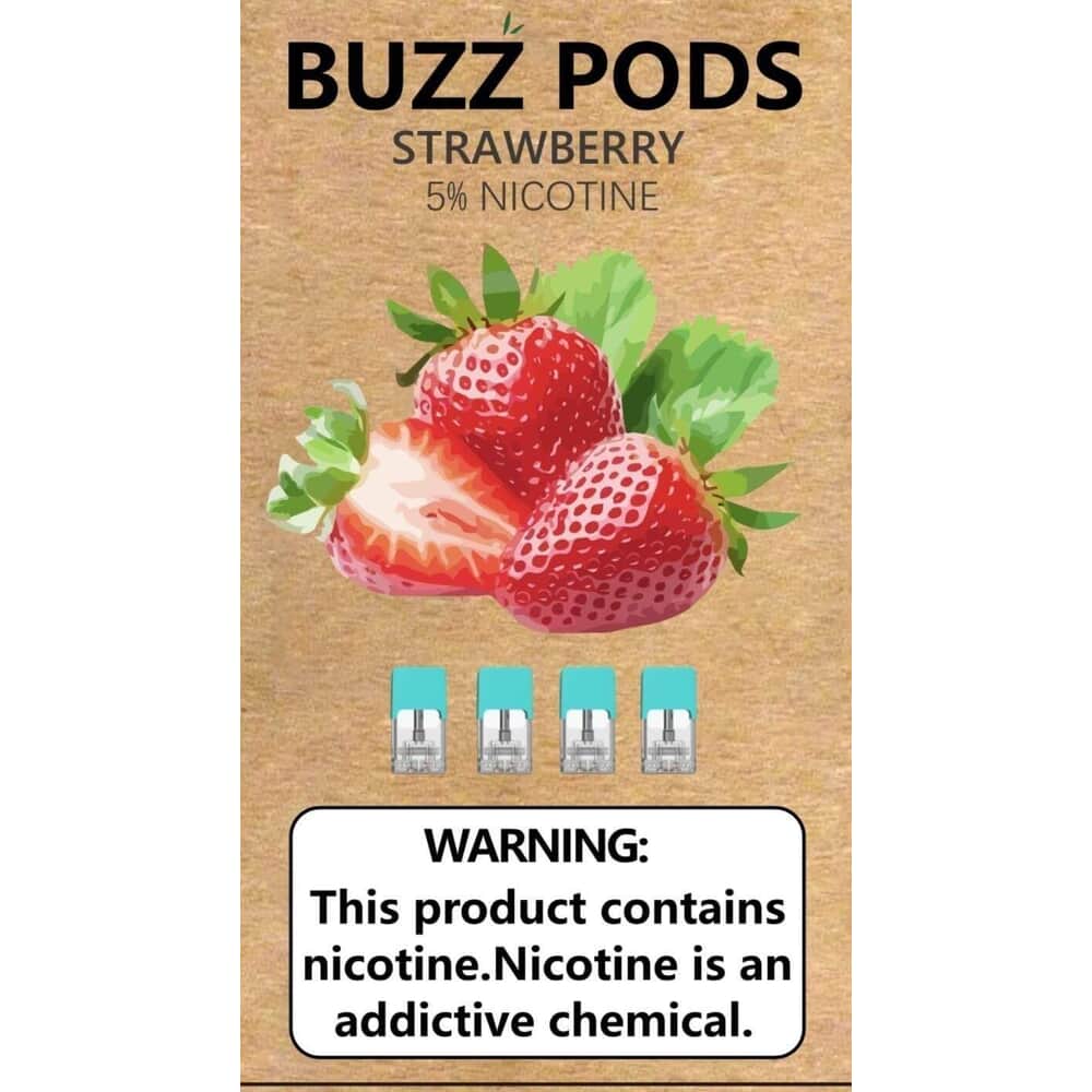 Buzz Pods - Strawberry Juul (x4 Compatible Pods) JUUL - 1