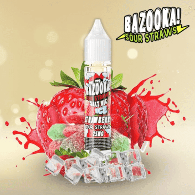 Strawberry Ice By Bazooka Sour Straws E-Liquid Flavors 30ML Bazooka E-Liquid's - 1