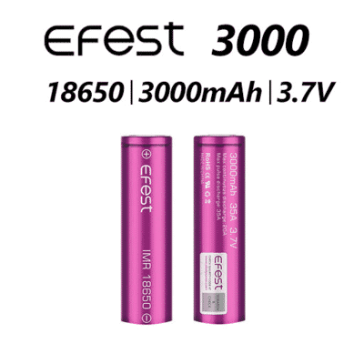 IMR 3000mAh Battery By Efest (x2) Efest - 2