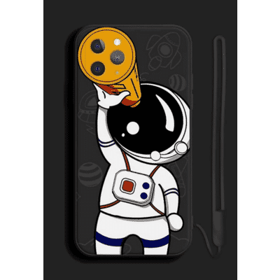 Cartoon Graphic Phone Case With Lanyard  - 1