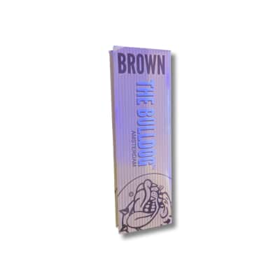 THE BULLDOG Brown Unbleached One 1/4 Rolling Paper (50 Leaves)  - 1