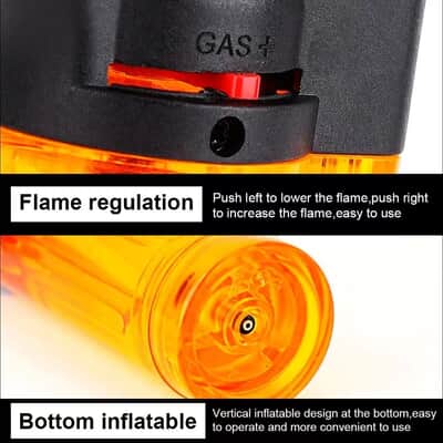 High jet flame Butane Gas Lighter Torch Lighters Refillable Adjustable shisha lighter